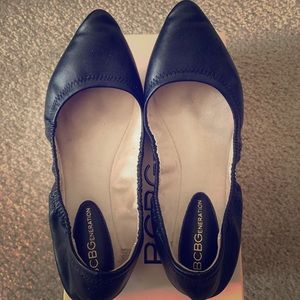 BCBG Madeline Smith Baby Nappy Black flats size 7M